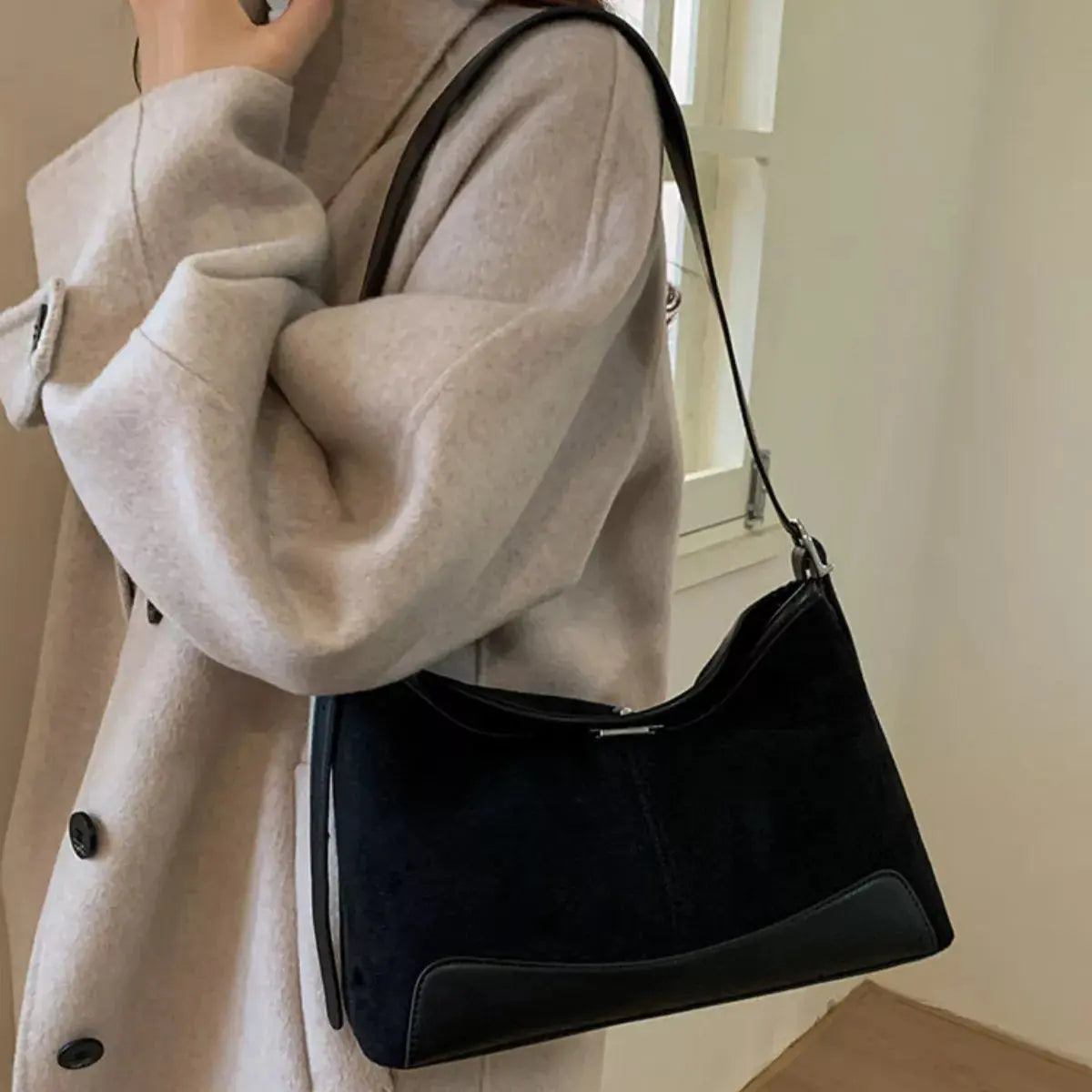 Suede Crossbody Bag with Adjustable Strap Simply Love