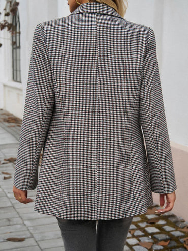 Devine houndstooth blazer with pockets