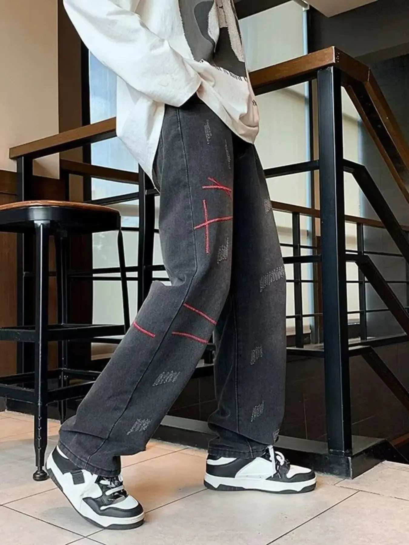 Men's Full Size Washed Wide Leg Jeans Plus Size Simply Love