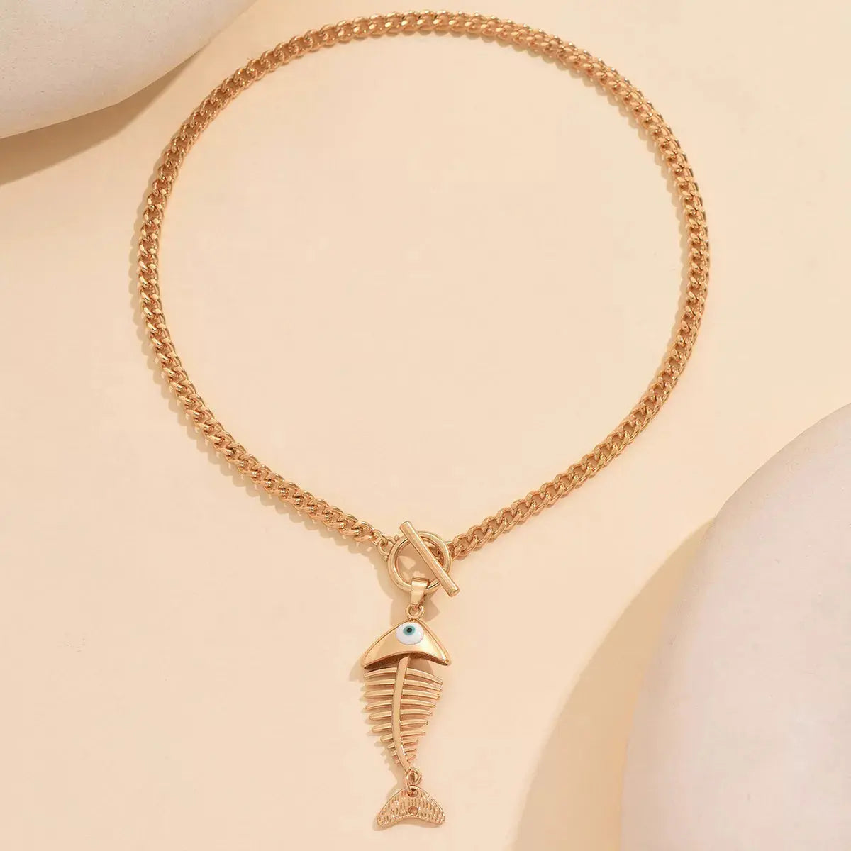 18K Gold-Plated Fishbone Necklace Simply Love