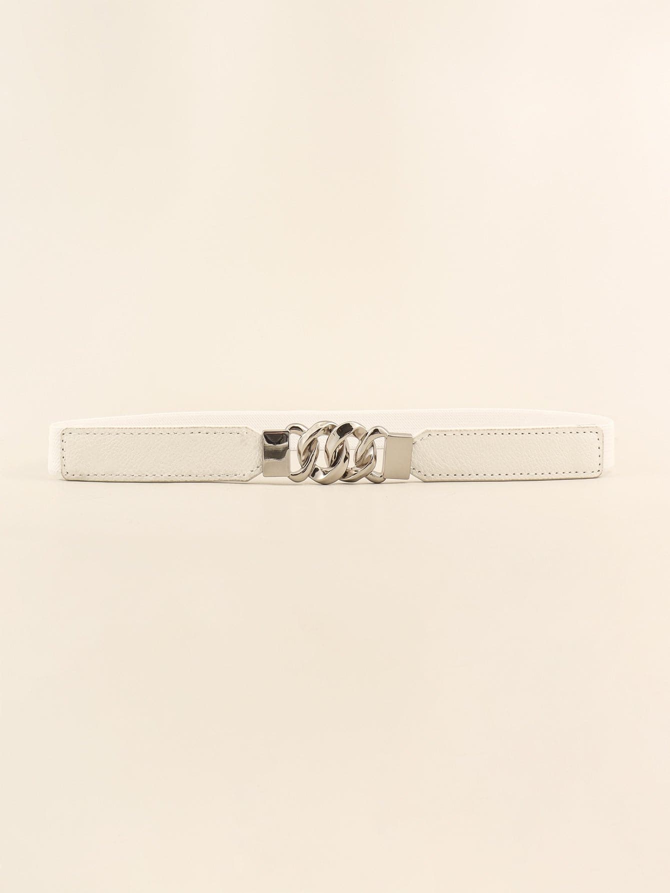 Zinc Alloy Buckle Elastic PU Belt.