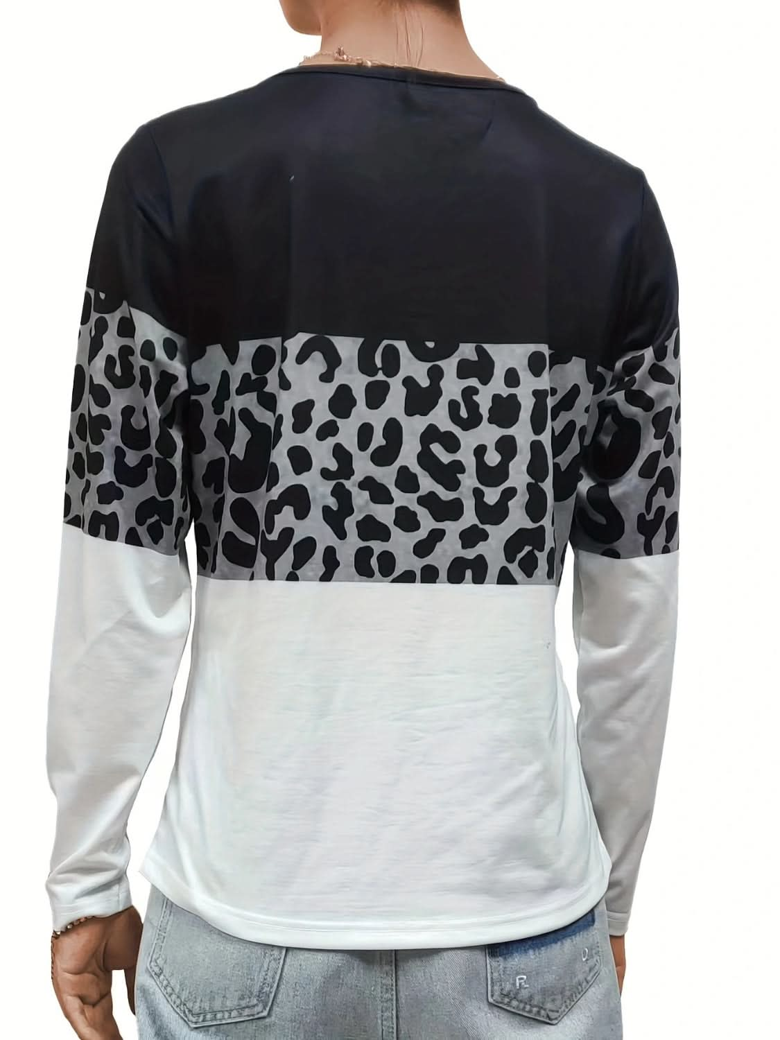 Color block long sleeve tee