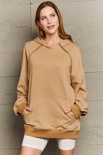 Ultimate comfort long sleeve drawstring hoodie