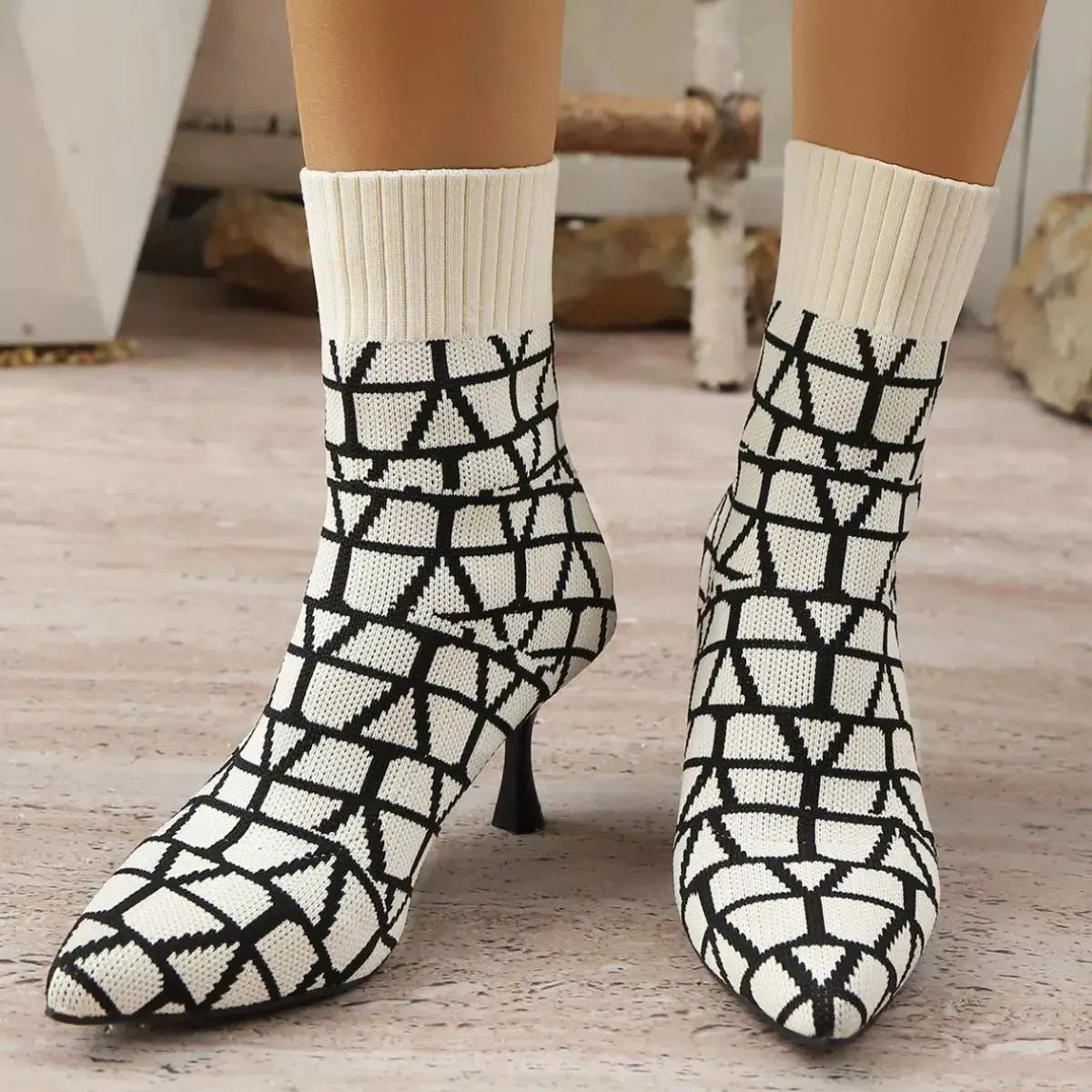 Point Toe Flared Heel Boots Simply Love