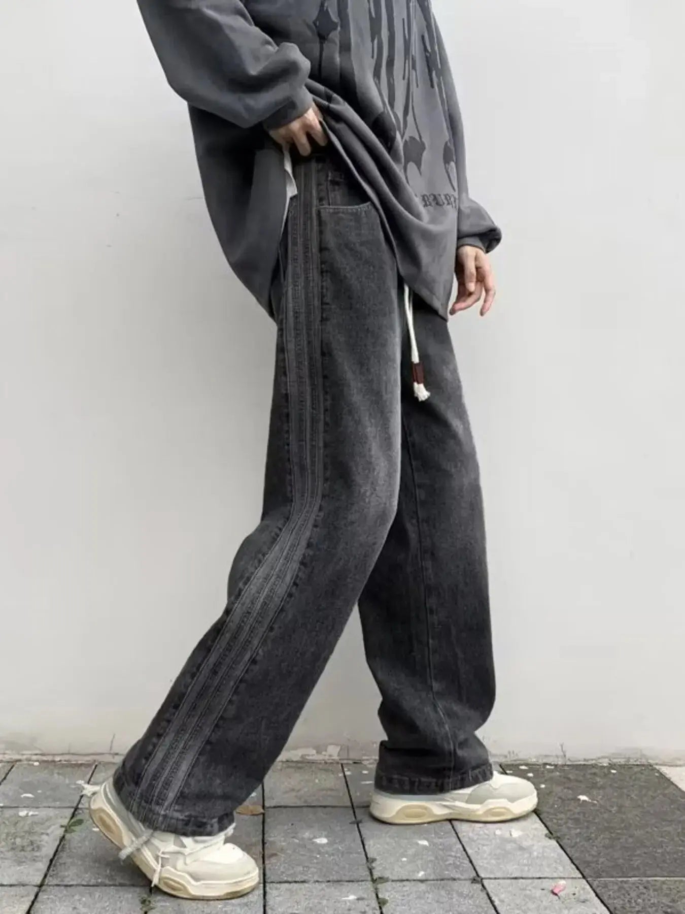 Men's Full Size Vintage Wash Wide Leg Jeans Plus Size Simply Love
