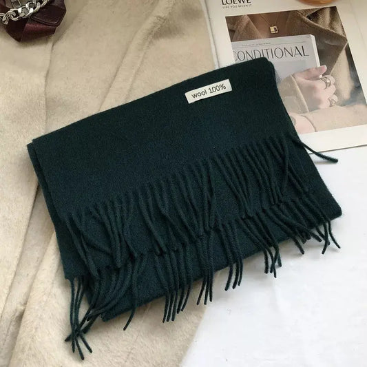 Pure Wool Cozy Tassel Knit Scarf Simply Love