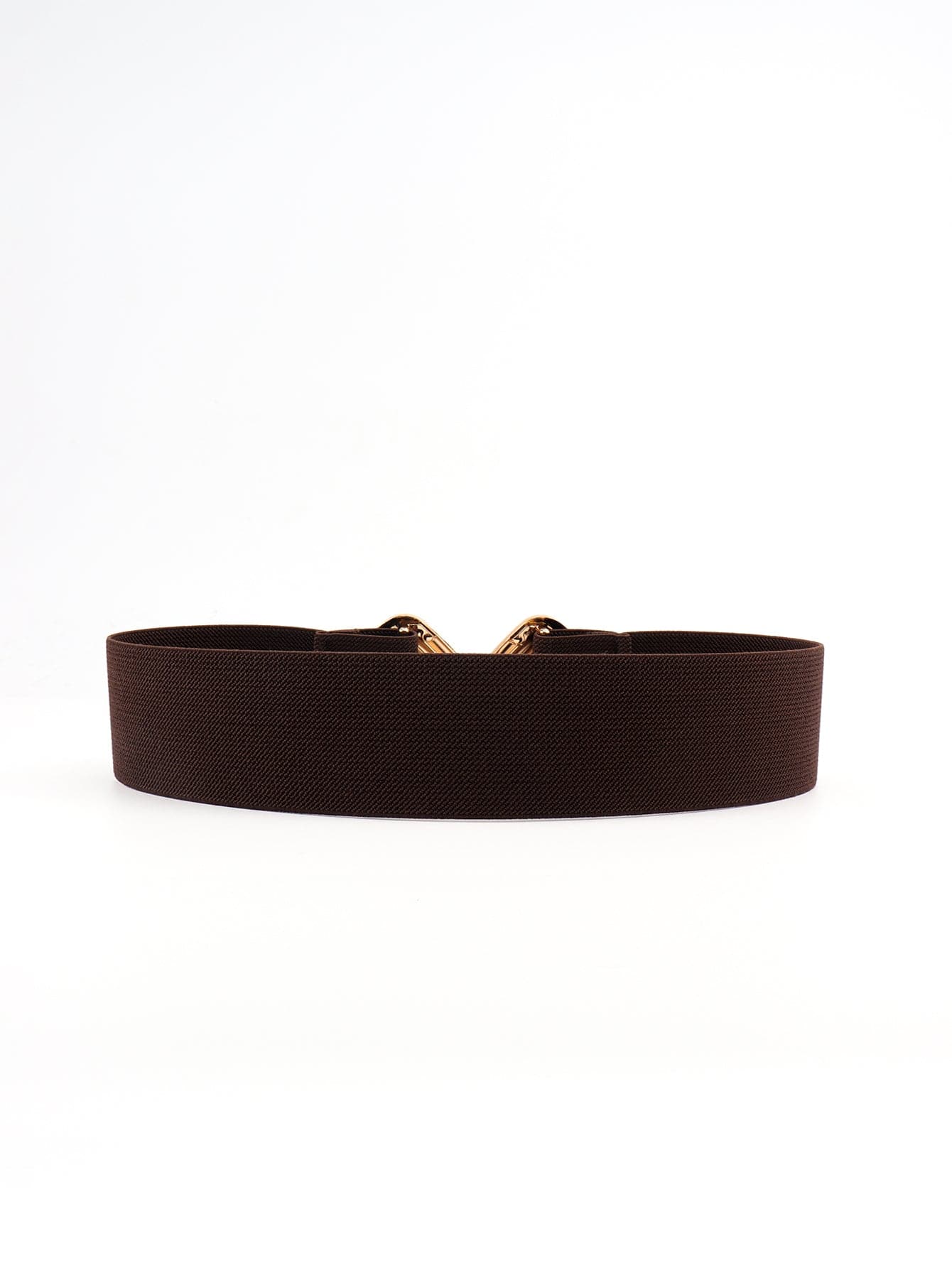 Geometric Buckle Elastic Wide Belt.