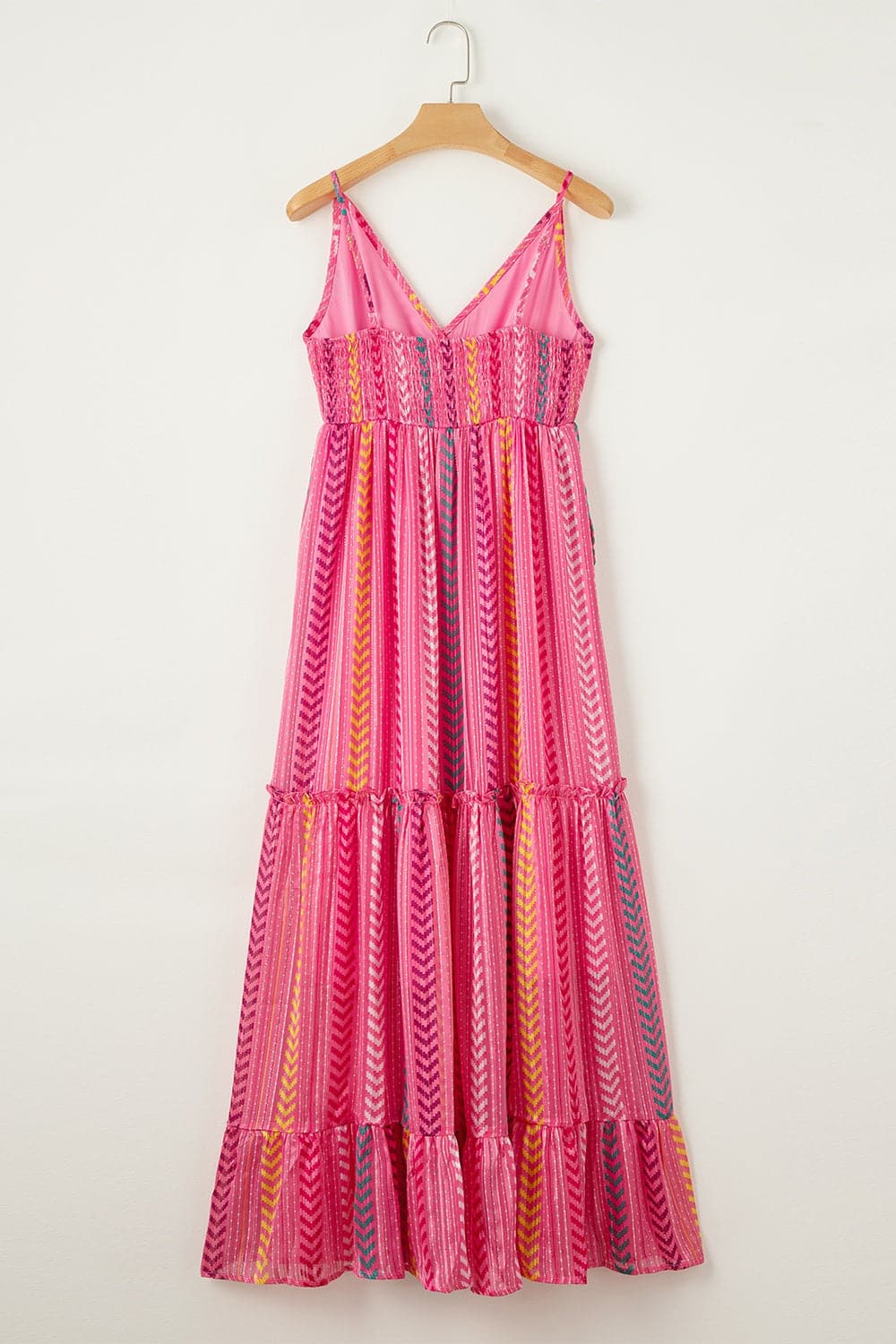 Printed Surplice Maxi Cami Dress.