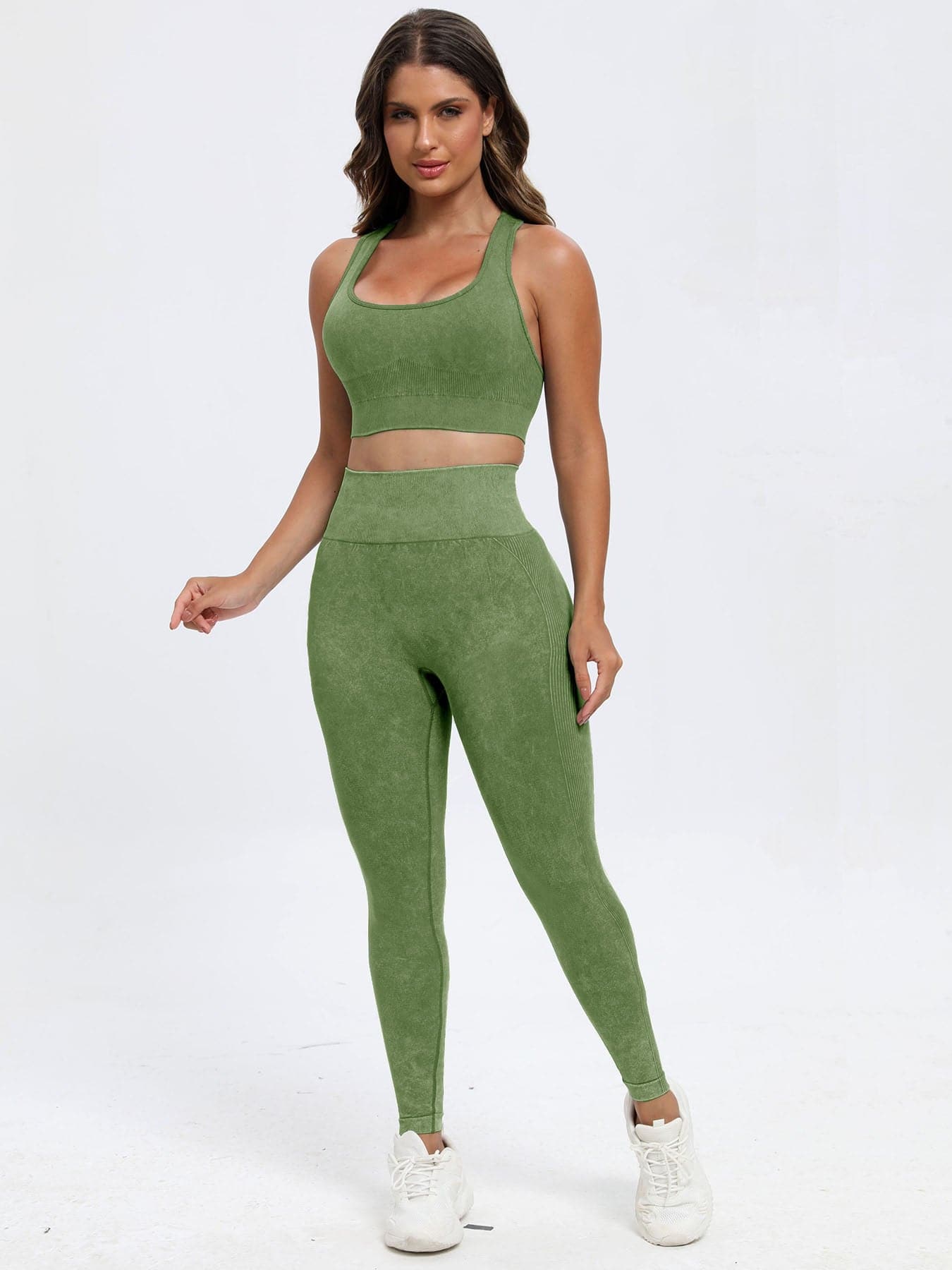 Scoop Neck Wide Strap Top and Pants Active Set.