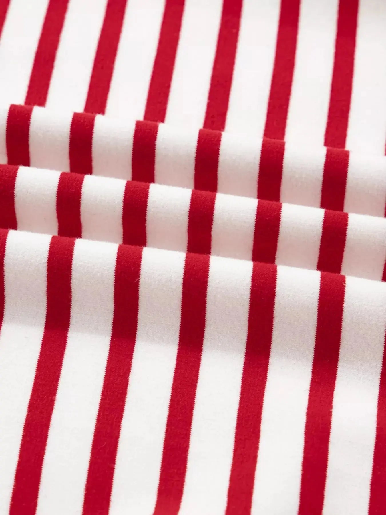 Striped Round Neck Ruffle Trim Long Sleeve Top For Women Simply Love