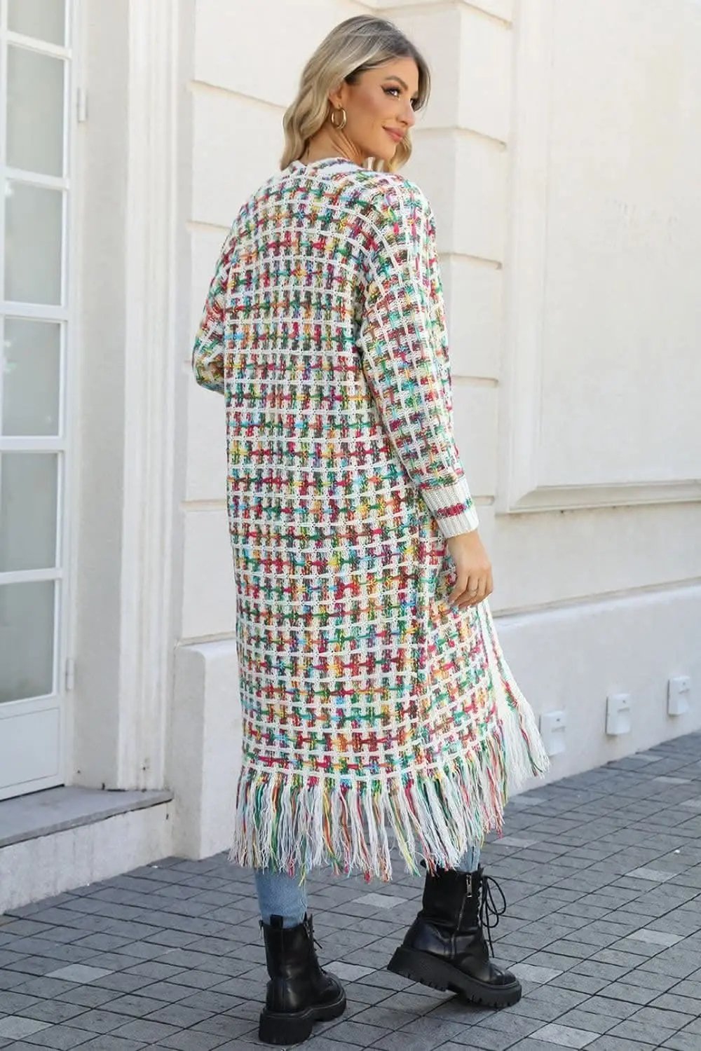 Multicolored fringe cardigan - Love Salve 