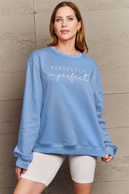 Simply Love Full Size Graphic Round Neck Sweatshirt.