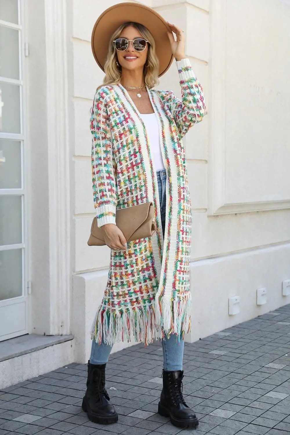 Multicolored fringe cardigan - Love Salve 
