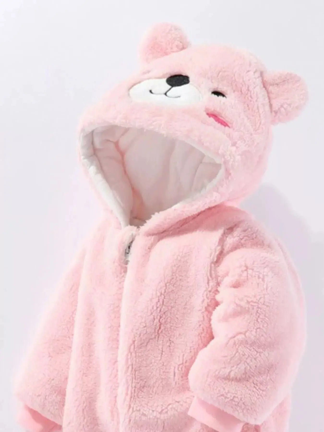 Children's Cozy Bear Hooded Fleece One-Piece Simply Love