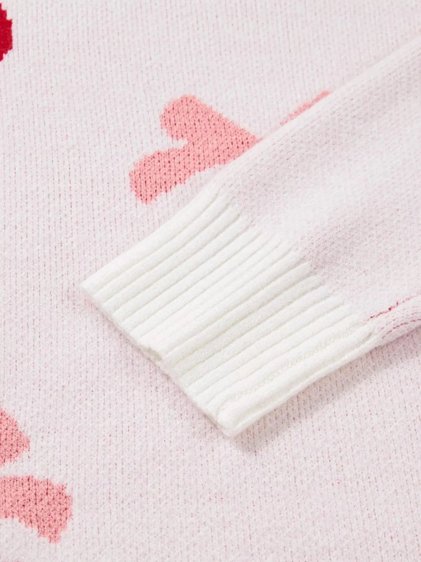 Cherry Pattern Drop Shoulder Sweater Simply Love