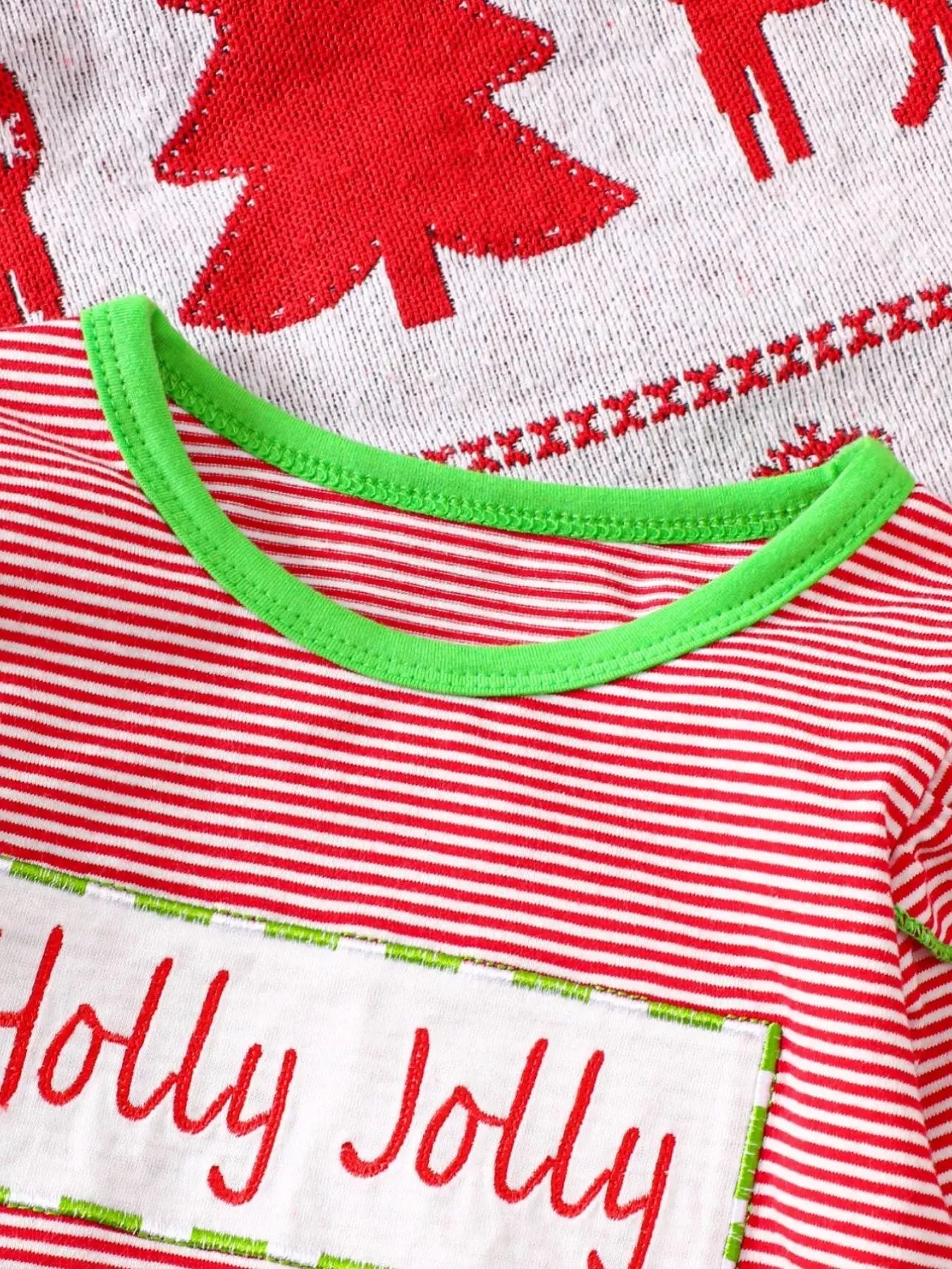 Children's Christmas-Themed Striped Snapped Legs Jumpsuit Simply Love