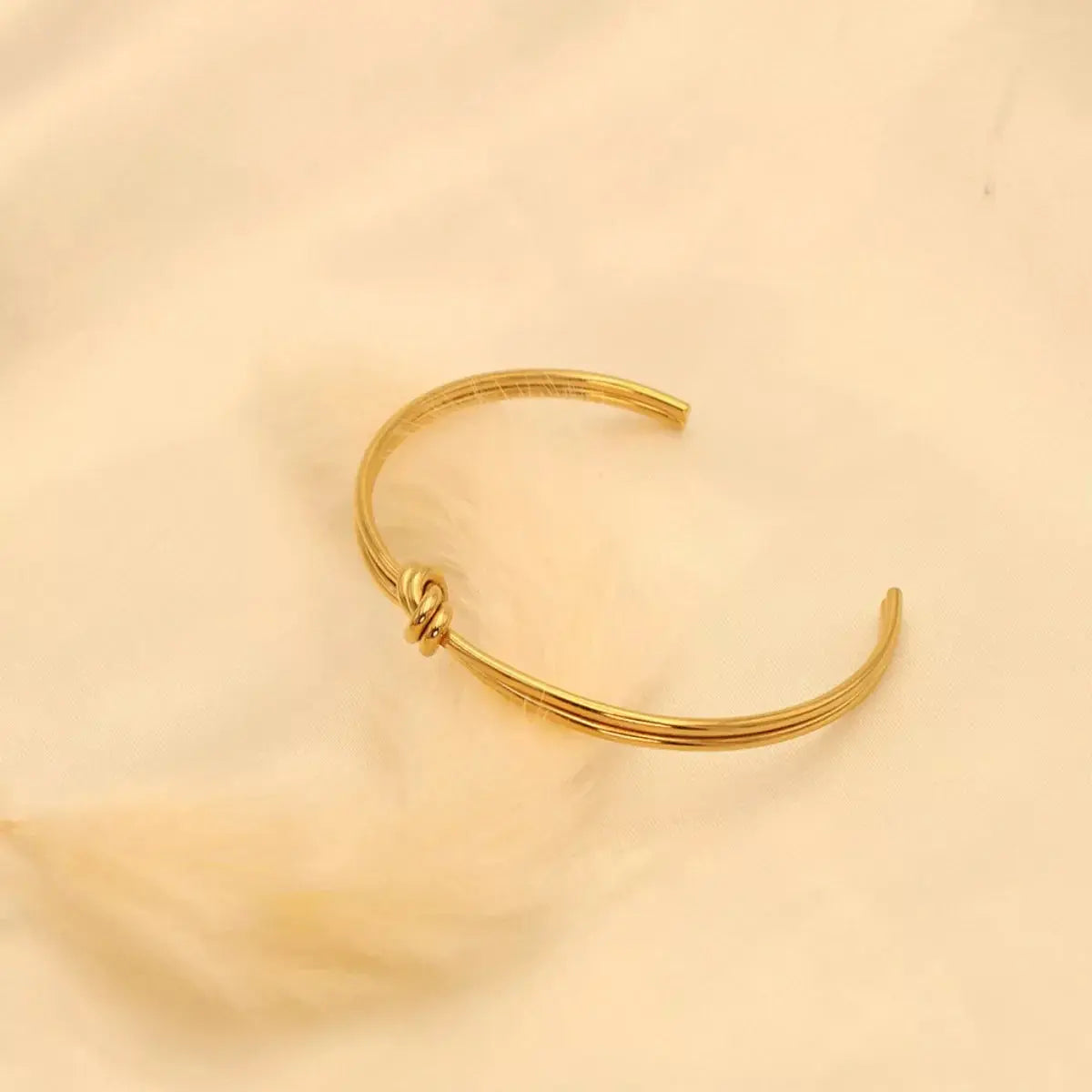 18K Gold-Plated Knot Open Bracelet Simply Love