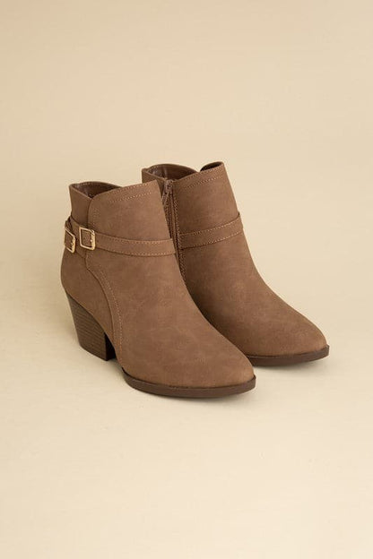 Nadine Ankle Buckle Boots.