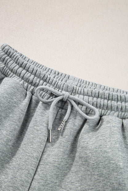 Light grey side stripe activewear set