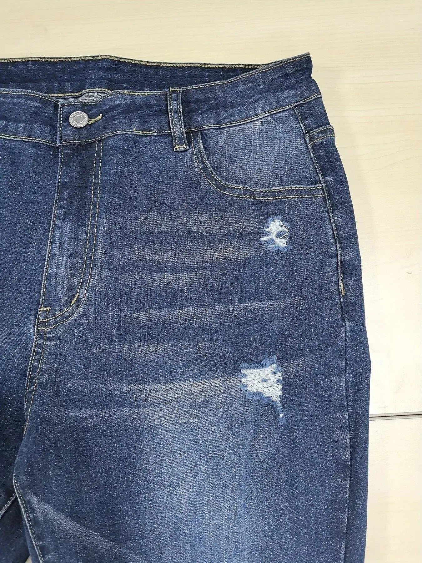 Plus Size Slim Fit Distressed Jeans Simply Love