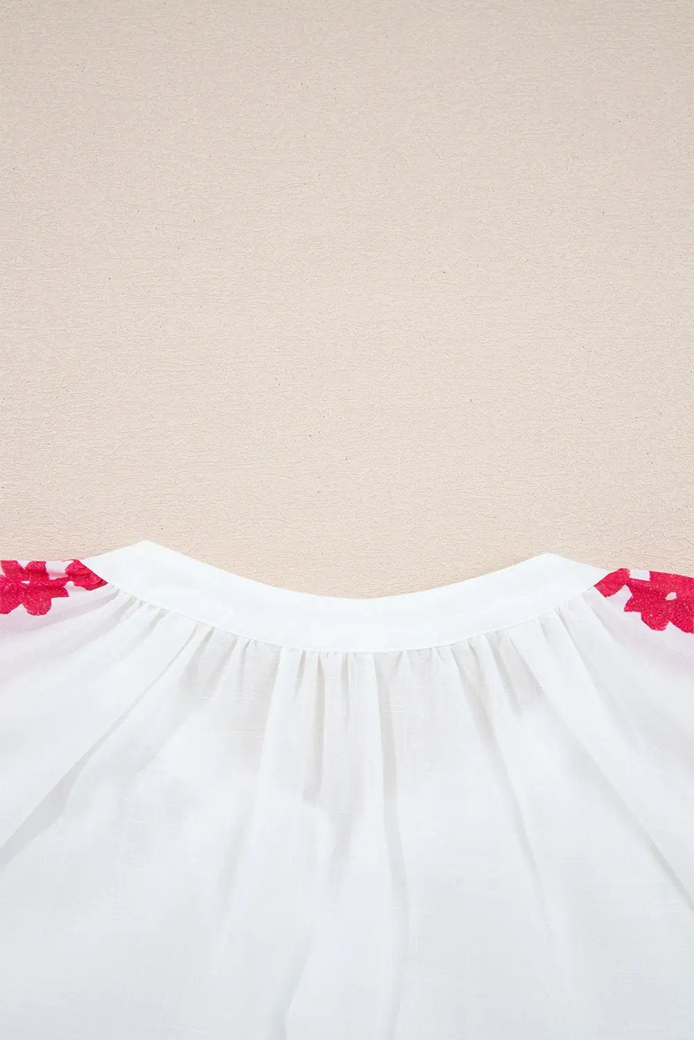 Premium White Floral Embroidered Puff Long Sleeve Casual Shirt Dear-Lover Dropshipping