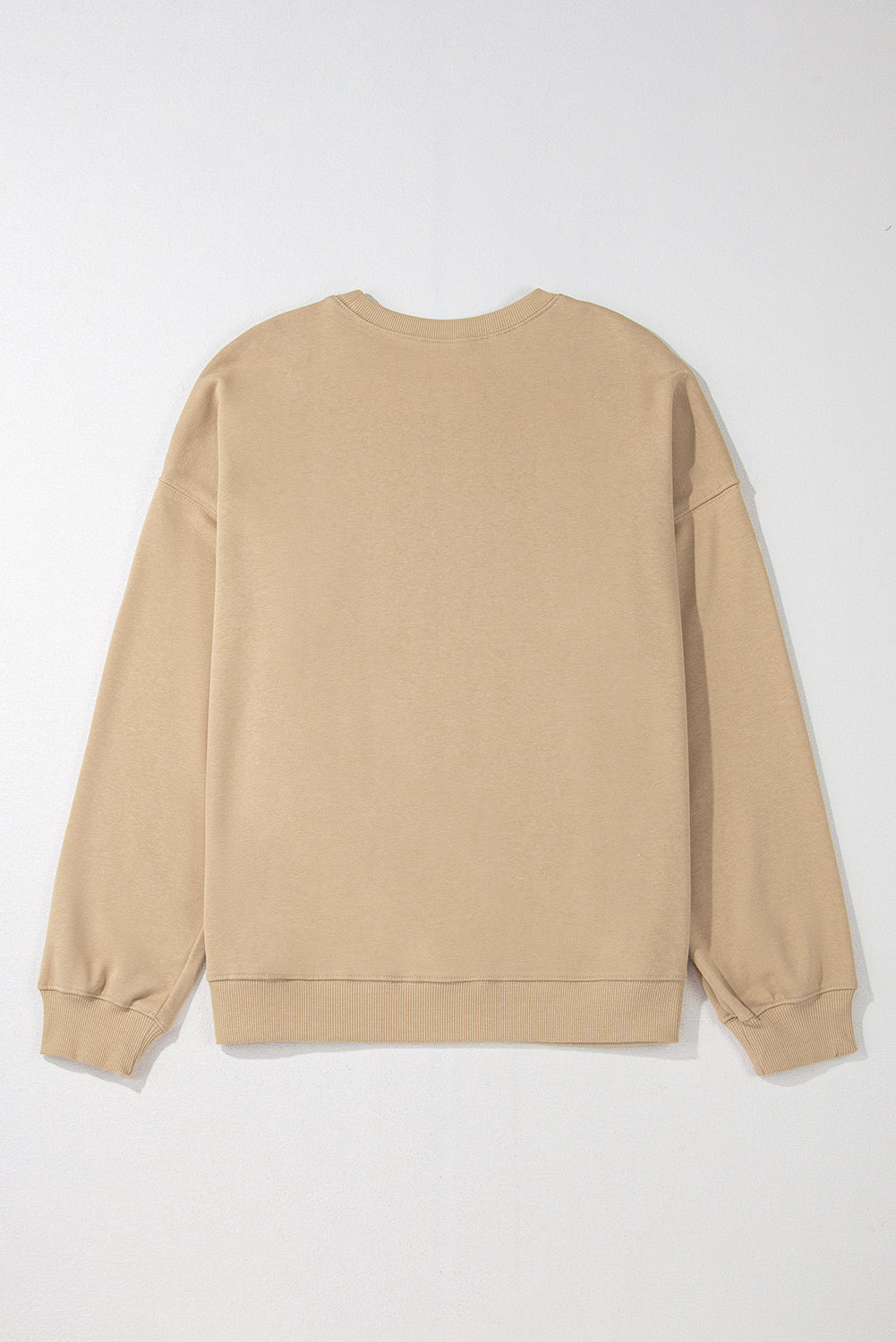 Cozy apricot crew neck sweatshirt for plus size styles