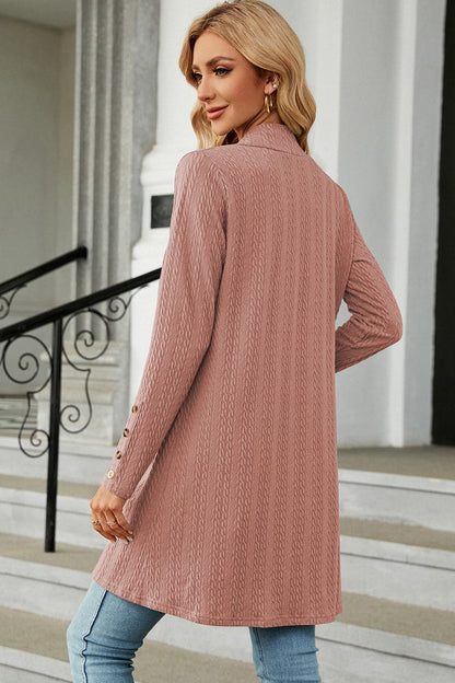 Open Front Long Sleeve Cardigan.