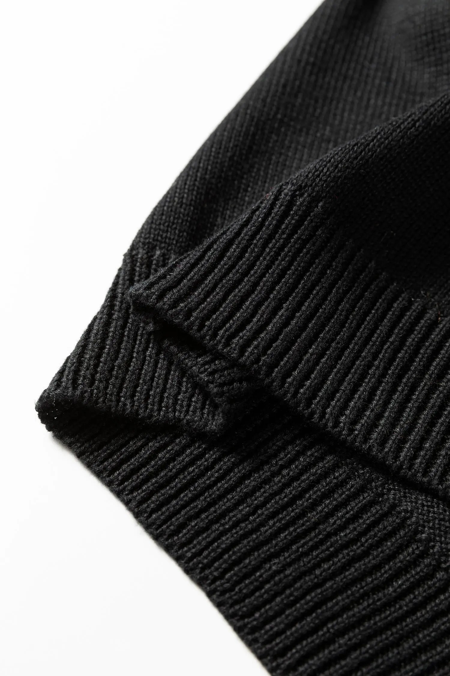 Black Merry Christmas Sweater With Colorful Dot Detail And Drop Shoulder Dear-Lover Dropshipping