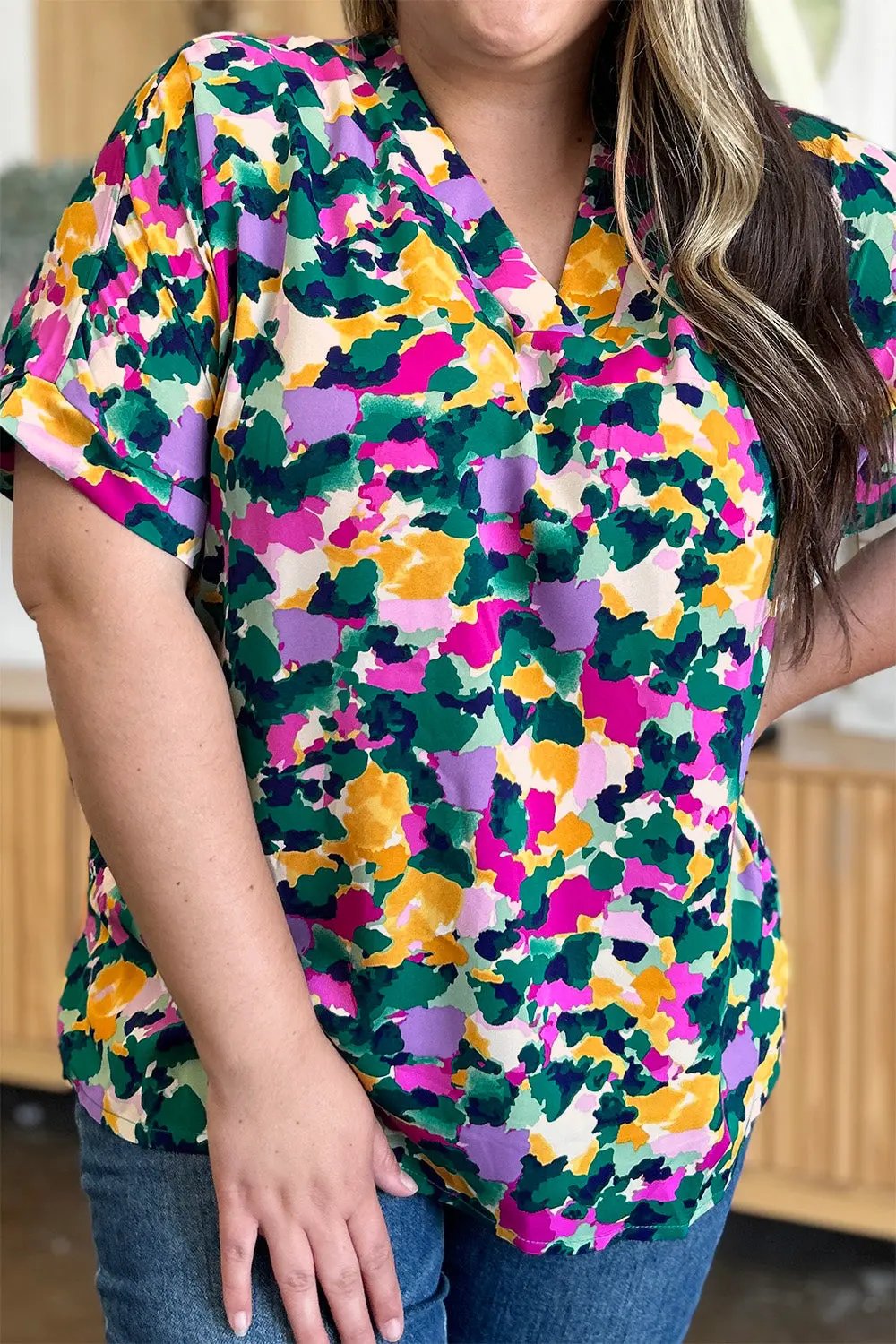 Double Take: V-Neck Blouse - Love Salve