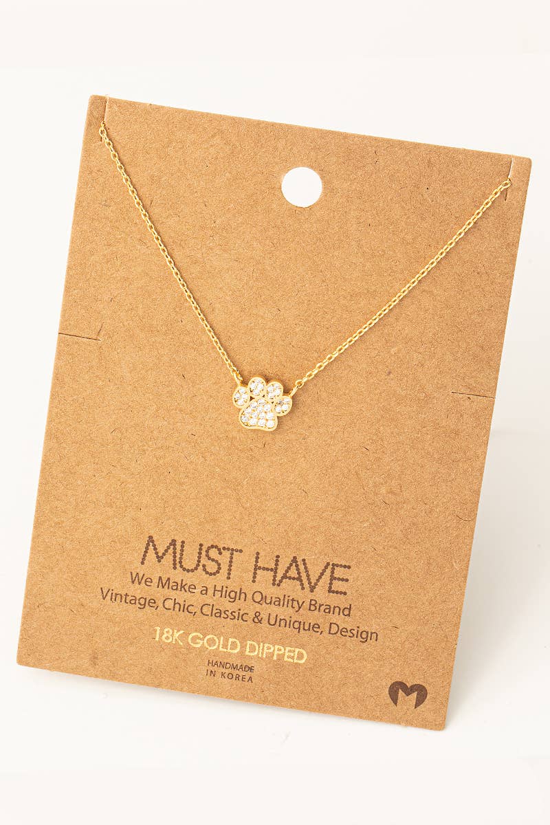 Pawsitively Chic Dog Paw Print Necklace Coco’s Tee Boutique