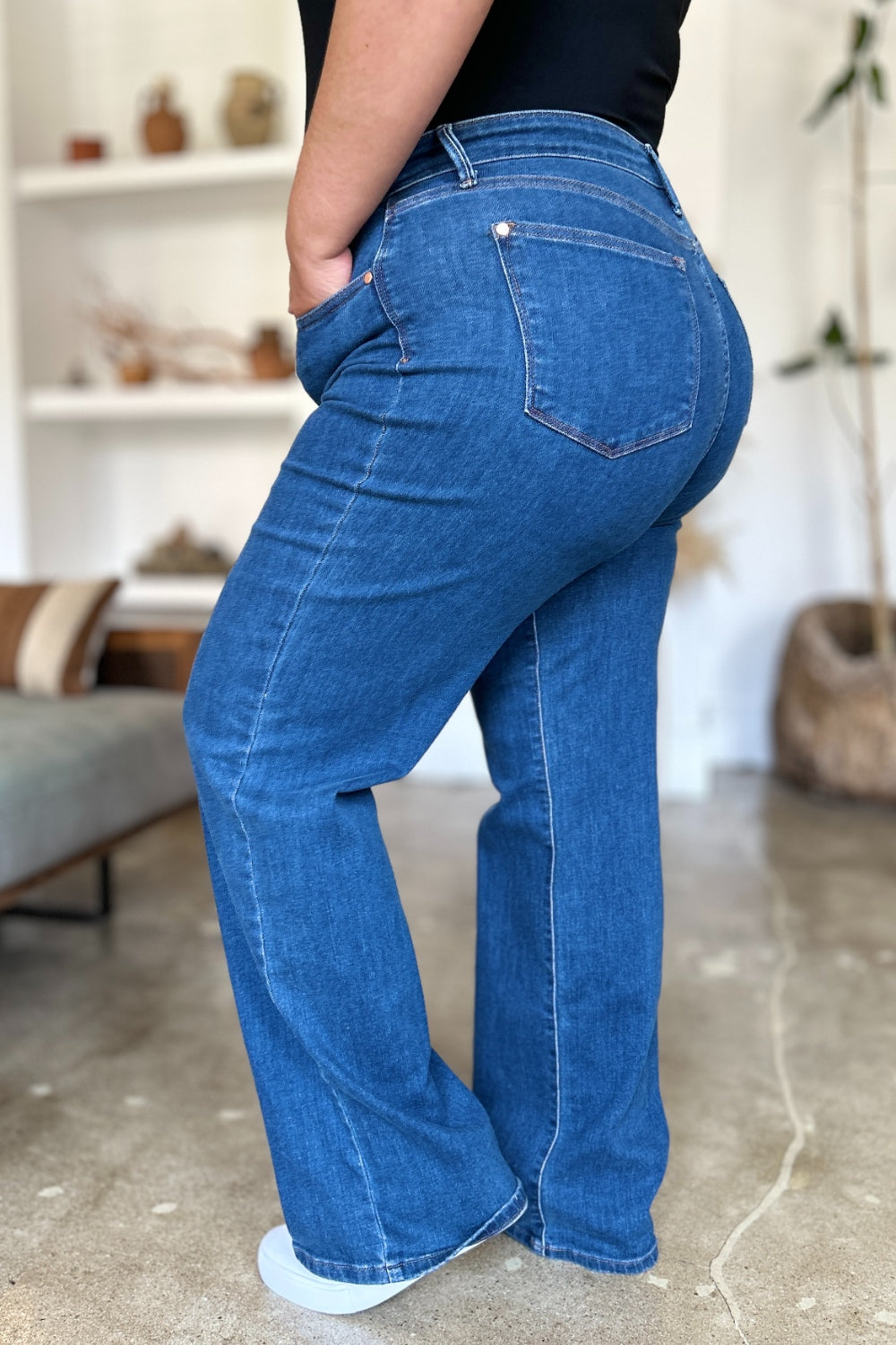 Judy Blue Full Size High Rise Straight Jeans Coco’s Tee Boutique