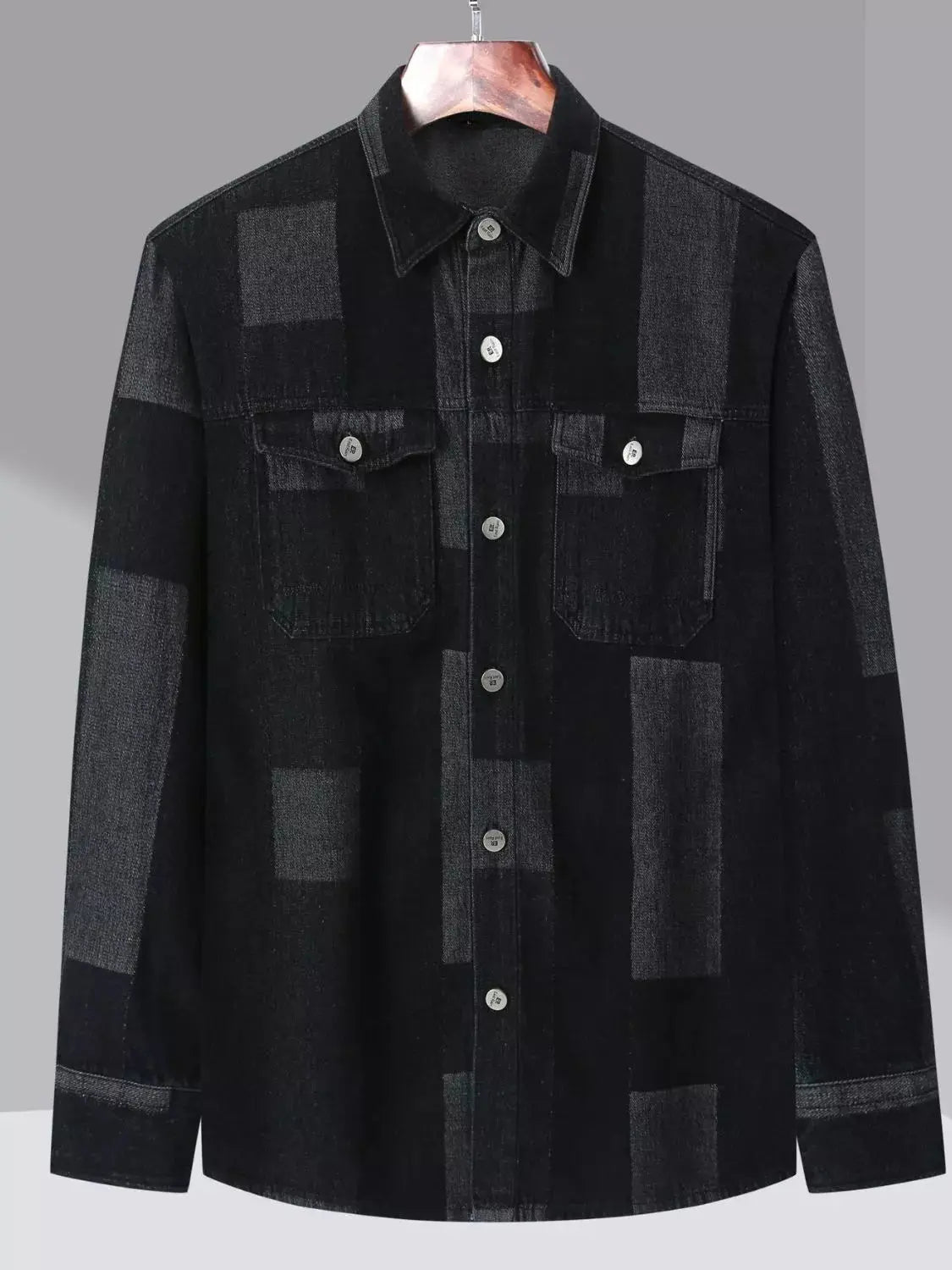 Men's Plus Size Urban Style Button Up Denim Jacket Simply Love