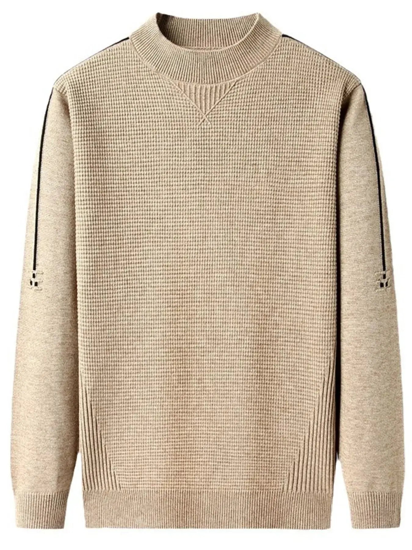 Men's Plus Size Texture Mock Neck Sweater Simply Love