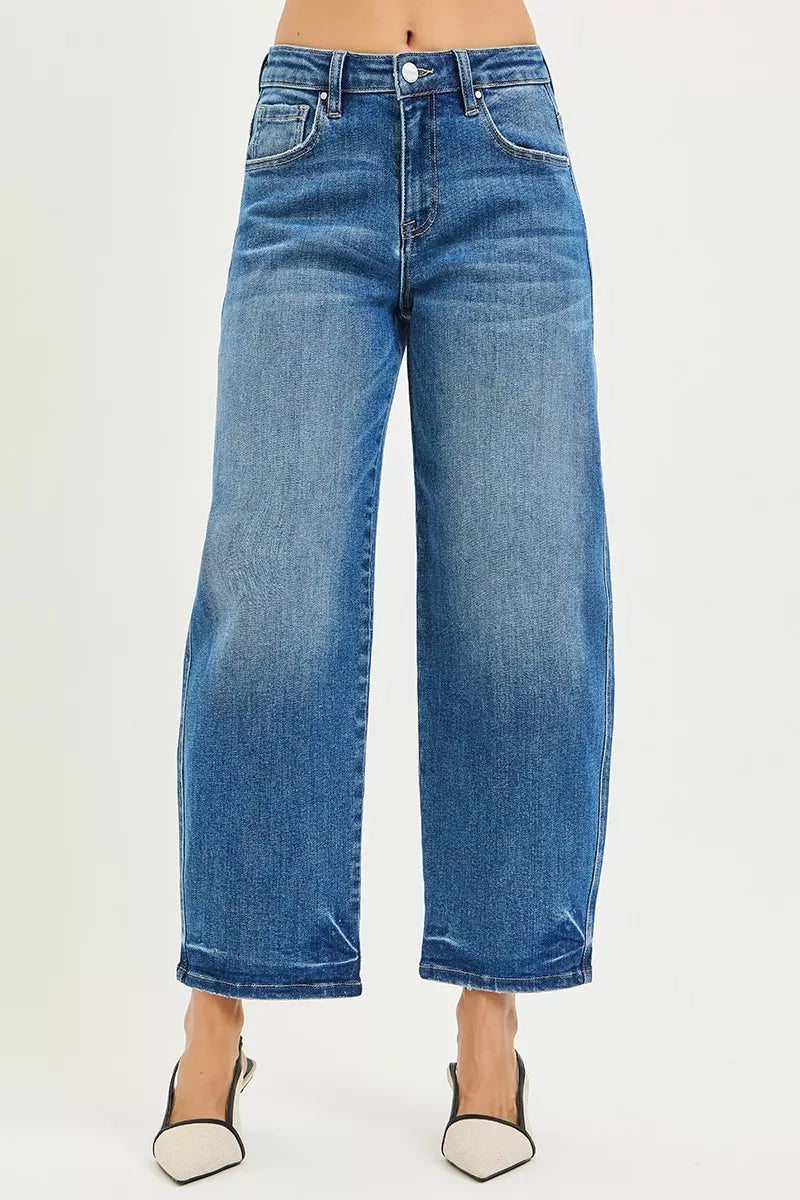 RISEN Slouchy Cropped Barrel Jeans Simply Love