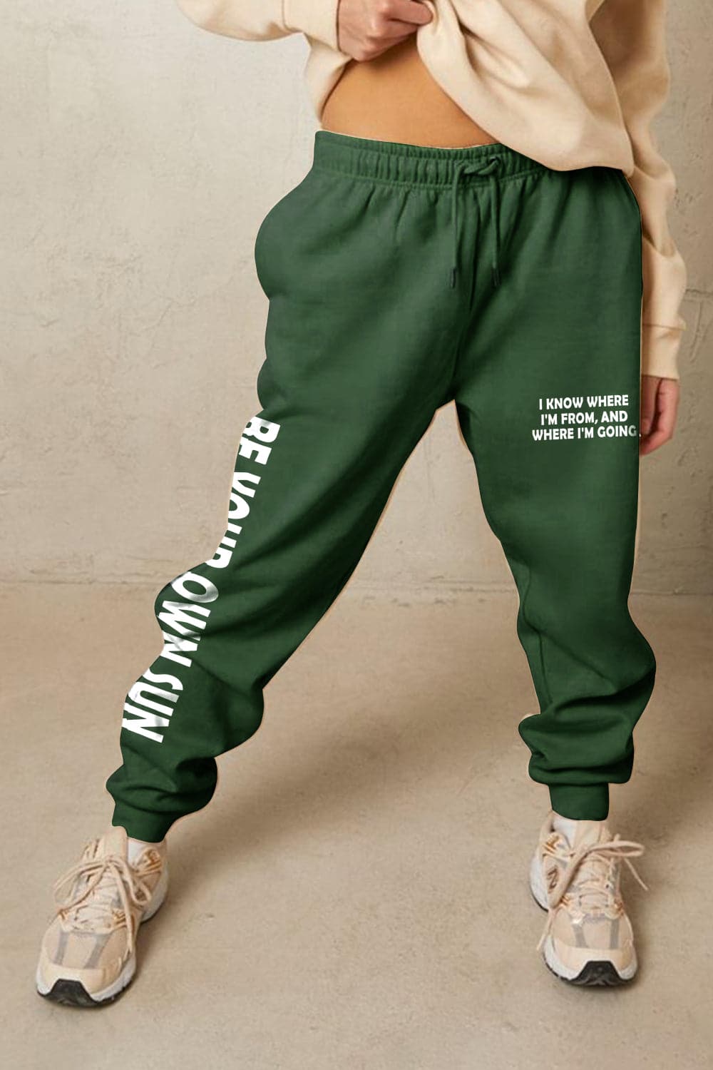 Simply Love Full Size BE YOUR OWN SUN Graphic Sweatpants.