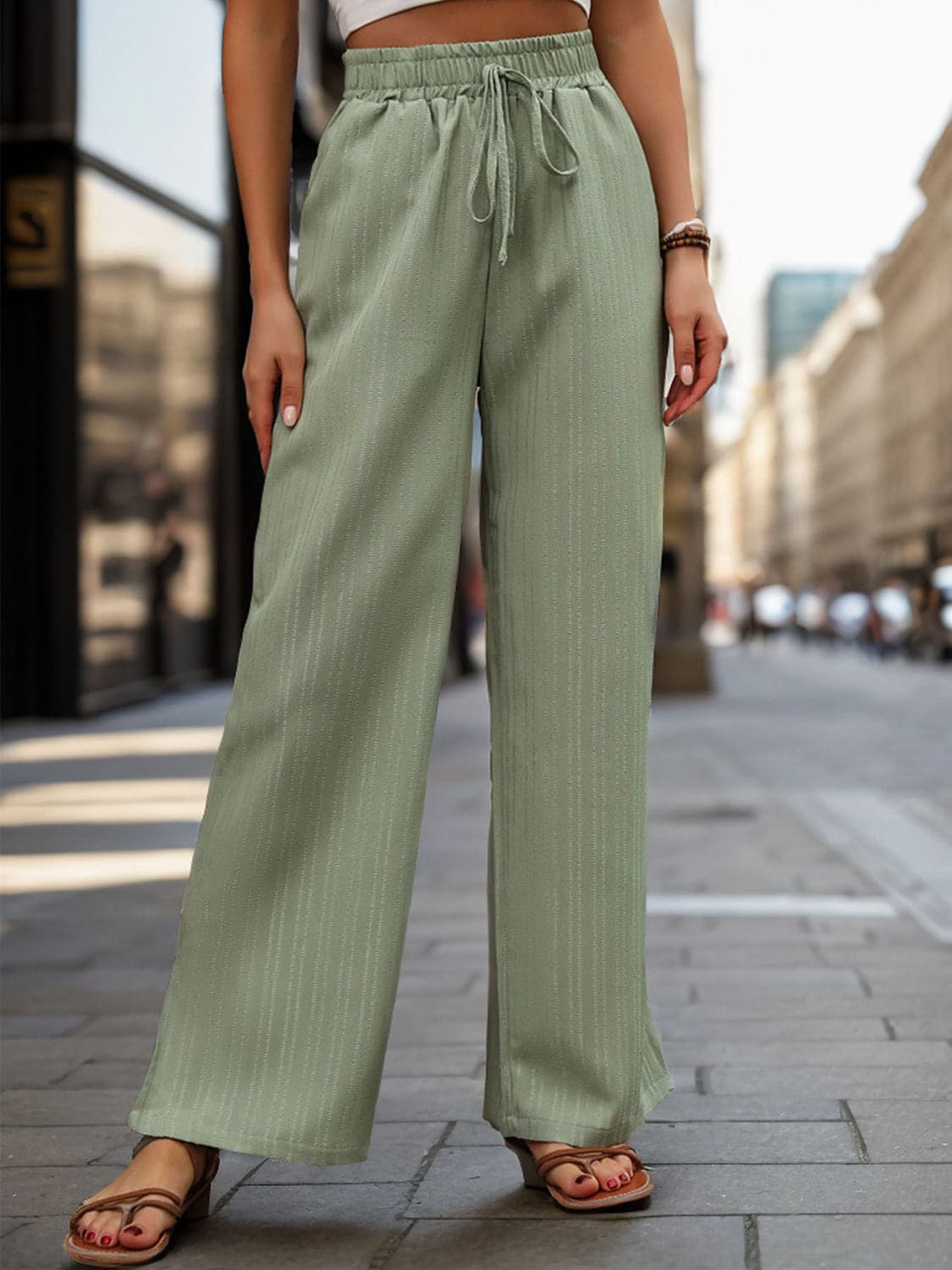 High Waist Wide Leg Pants.