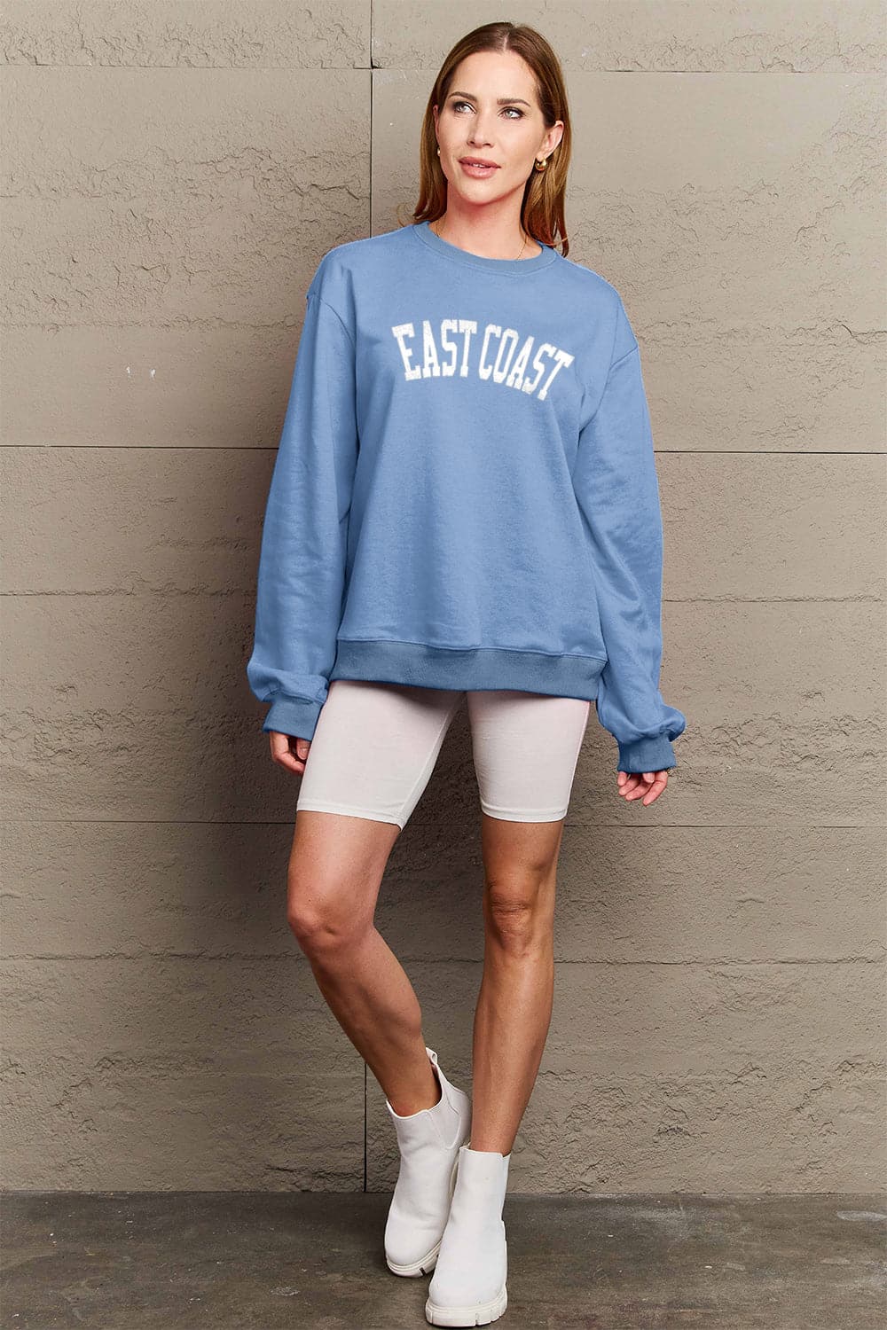 Simply Love Full Size EAST COAST Graphic Sweatshirt.