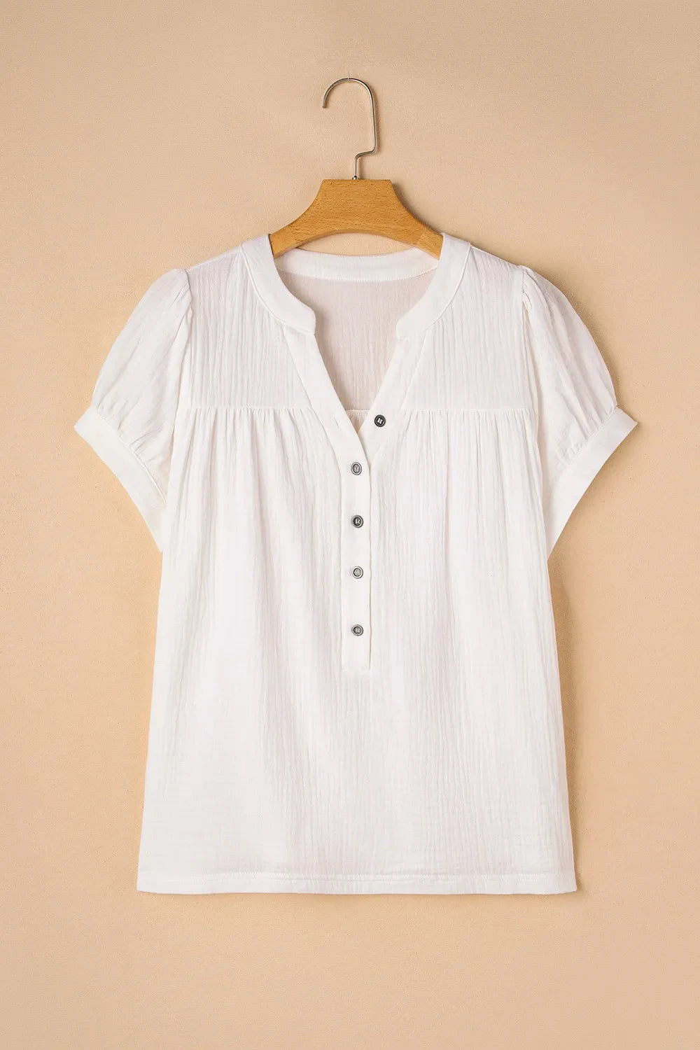 Simply Love: Textured Frayed Blouse