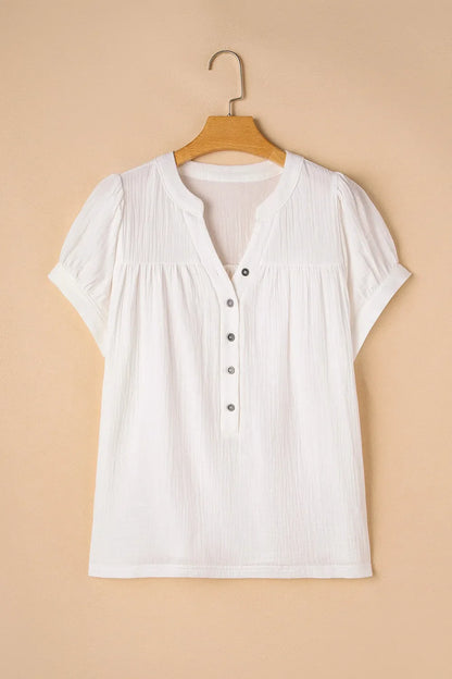 Simply Love: Textured Frayed Blouse