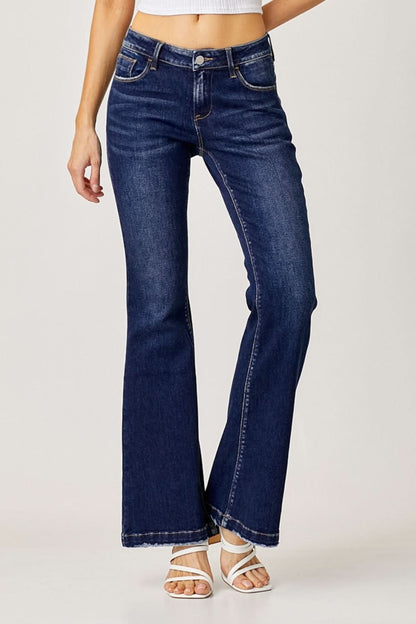 Retro low rise flare jeans for a stylish twist