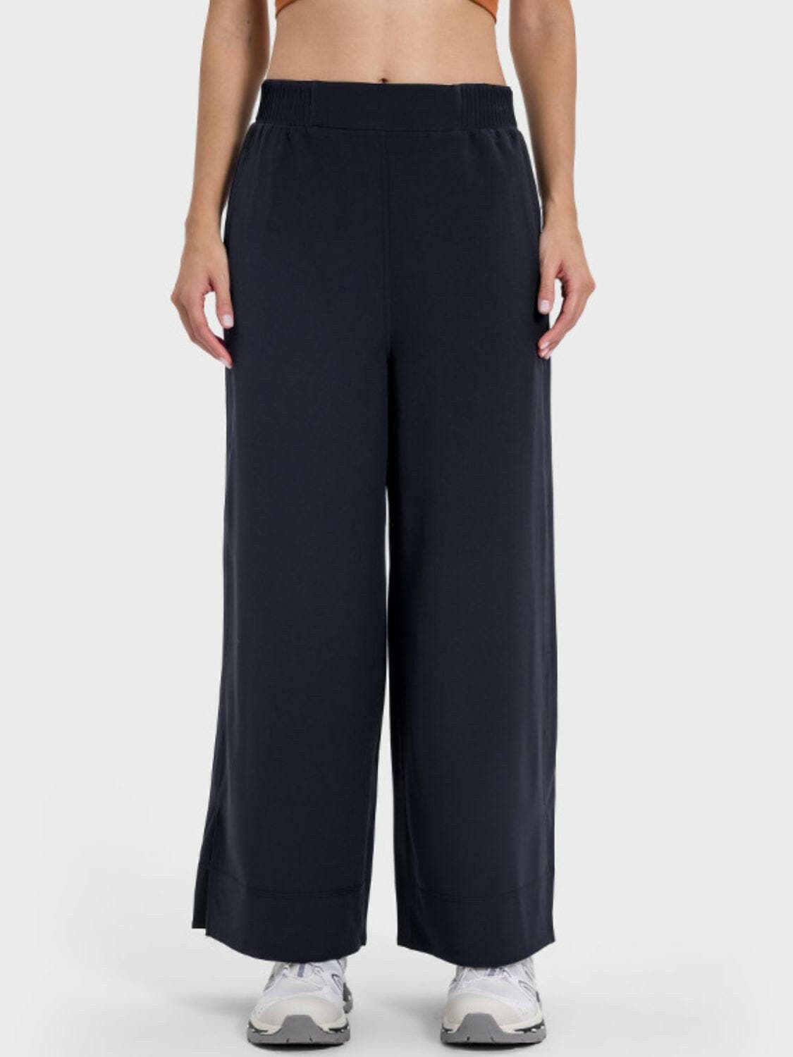 Slit Wide Leg Active Pants.