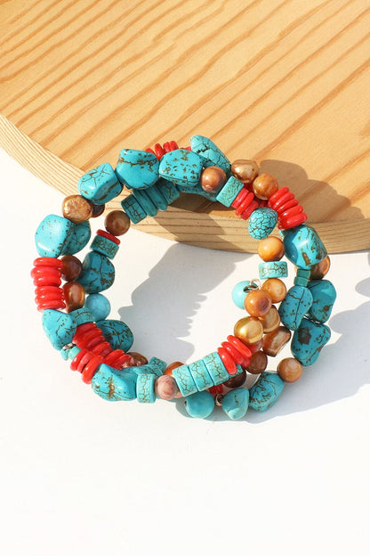 Layered Turquoise Bracelet.