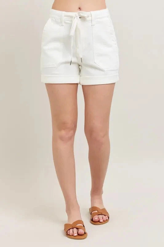 Judy Blue High Waist Cuff Denim Shorts Coco’s Tee Boutique