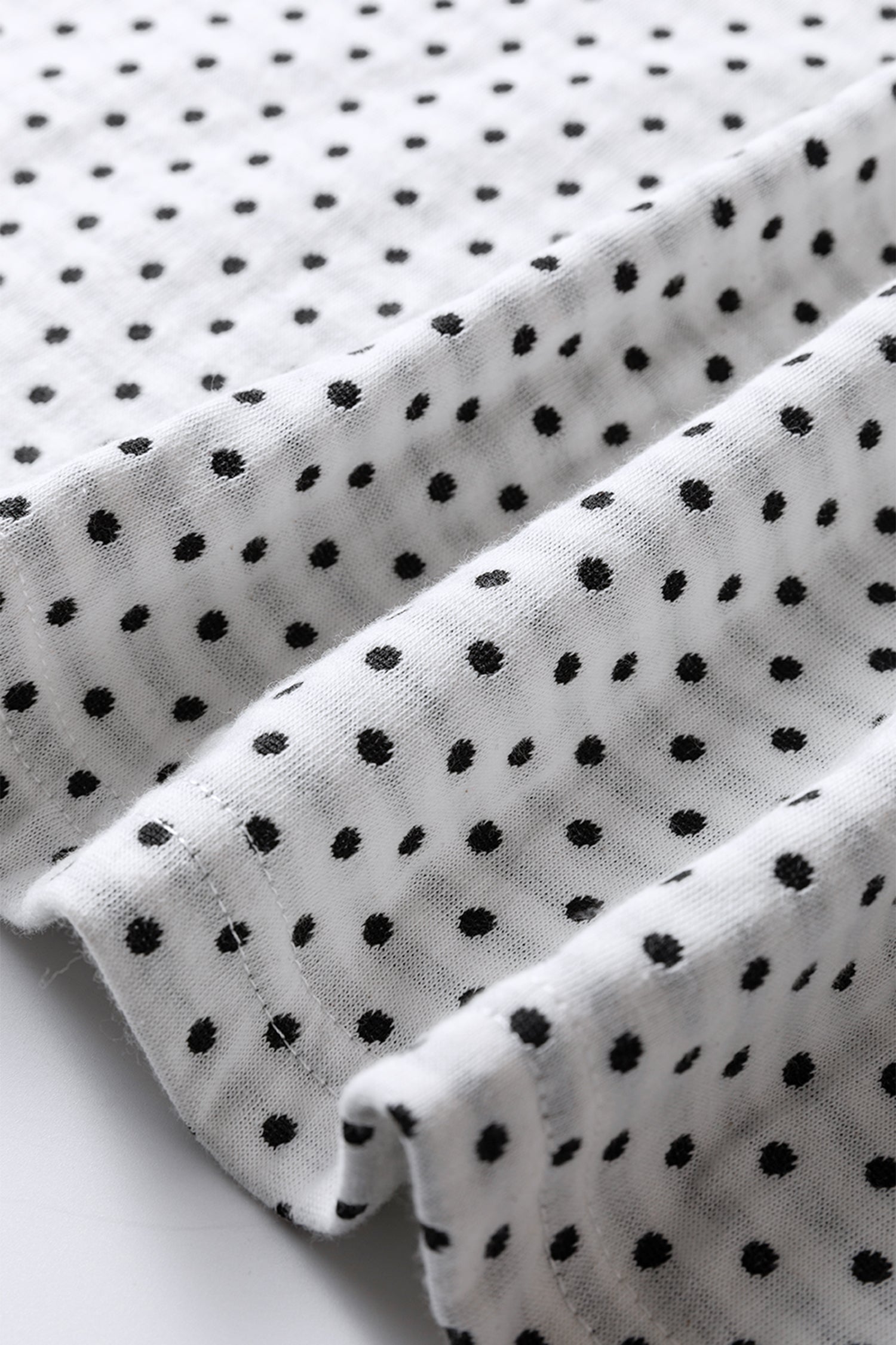 Beige Plus Size Dot Print Striped Patchwork Long Sleeve Henley Top Dear-Lover Dropshipping