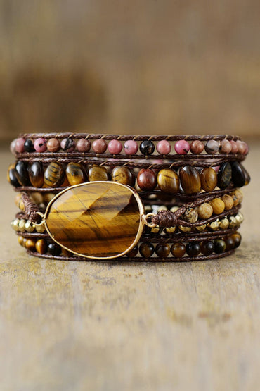 Natural Stone Layered Bracelet.