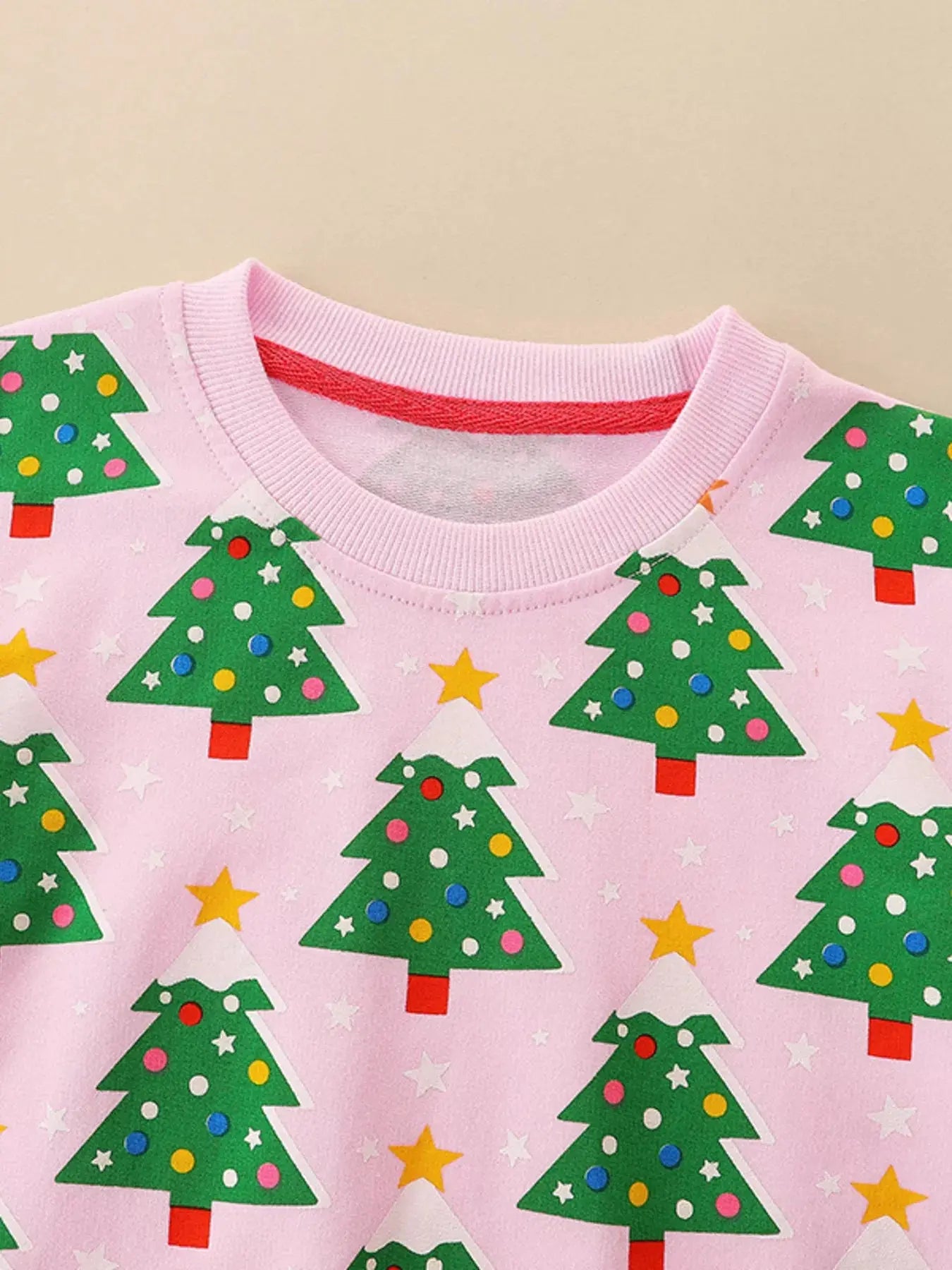 Children's Christmas Tree Print Crewneck Sweatshirt Simply Love