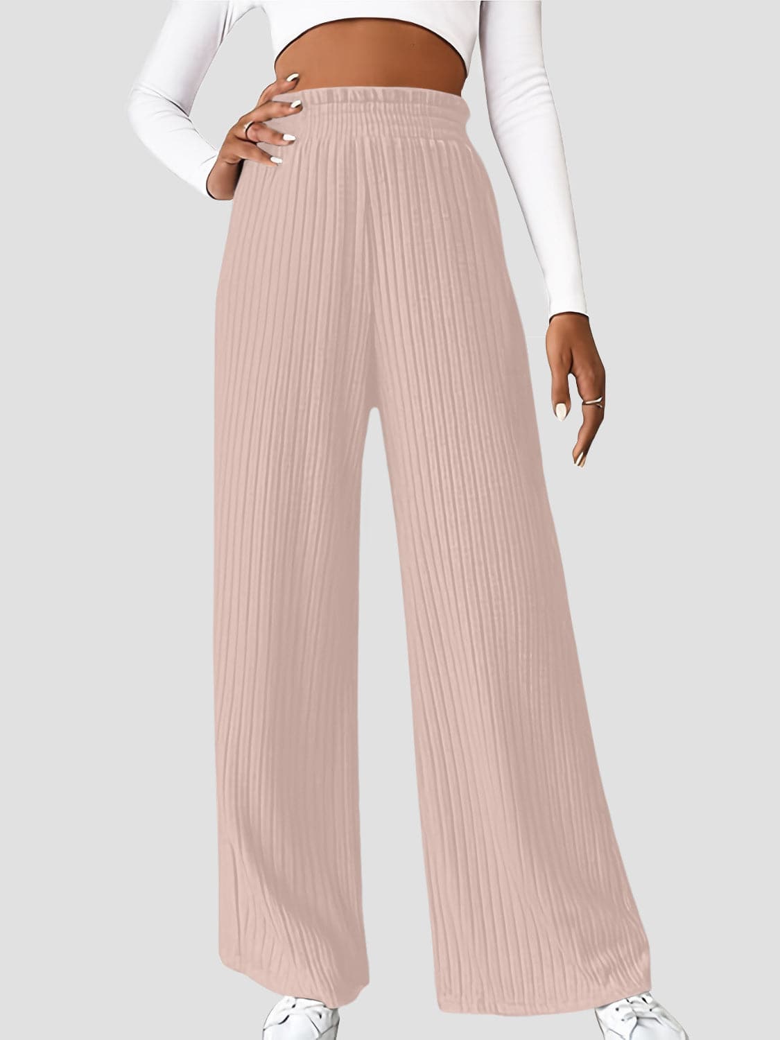 Ribbed High Waist Pants.