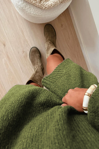 Four Leaf Clover Oversize Drop Shoulder Sweater Dress