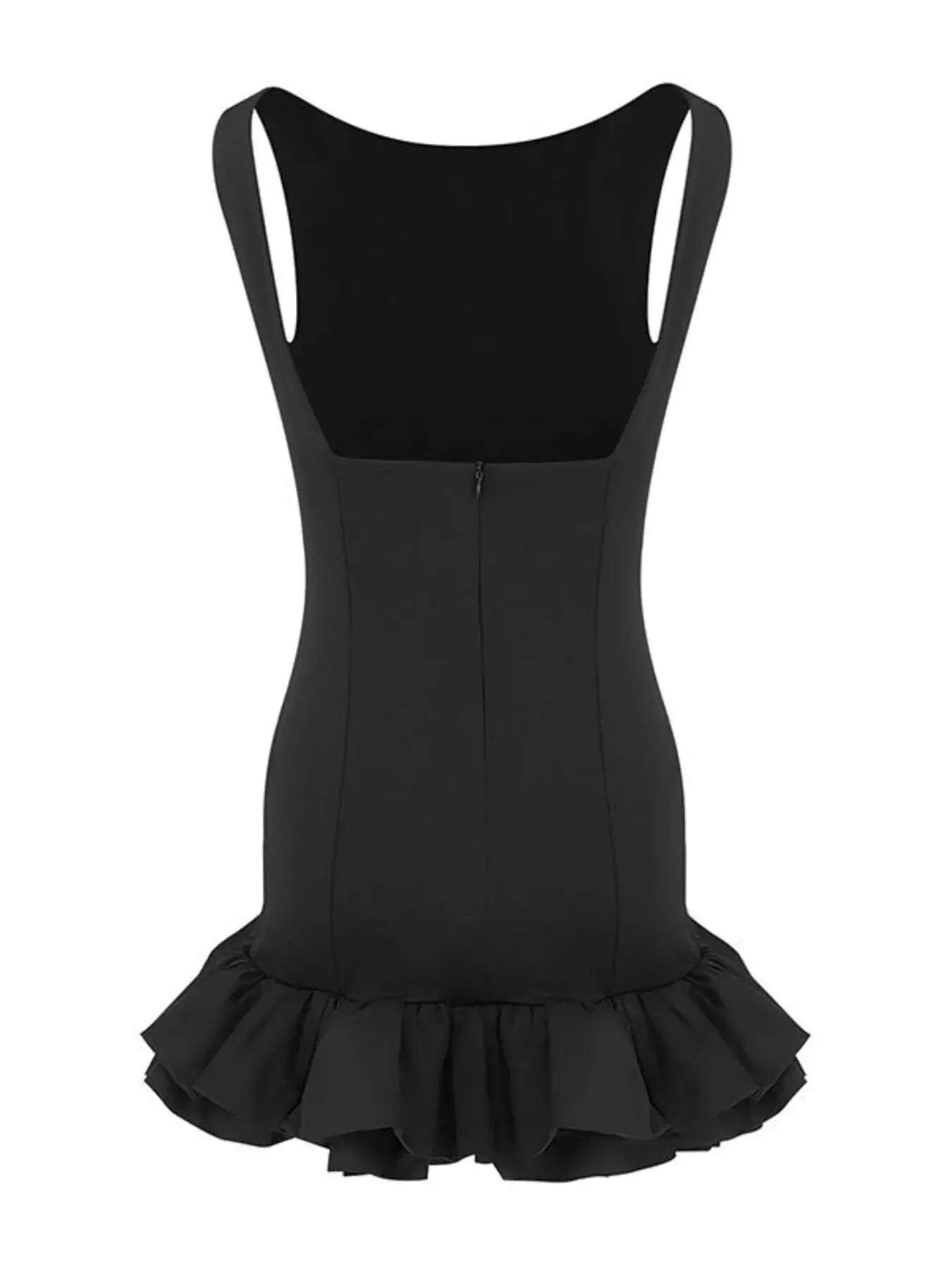 Ruffle Hem Sleeveless Mini Dress Simply Love