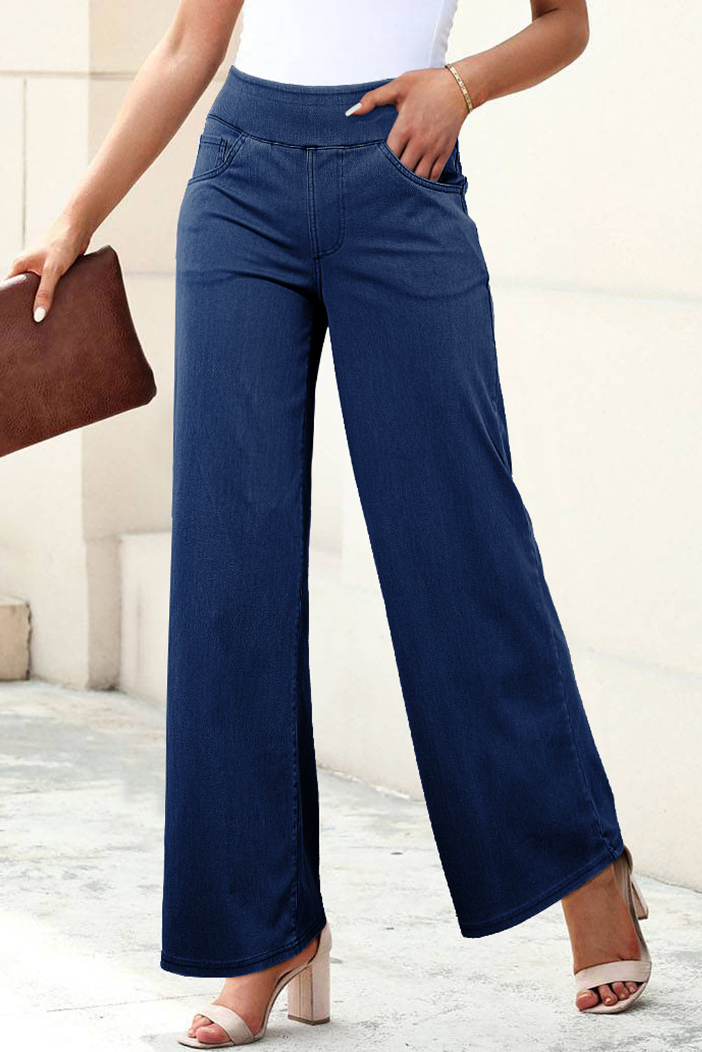 Sail blue relaxed fit straight leg jeans for casual style